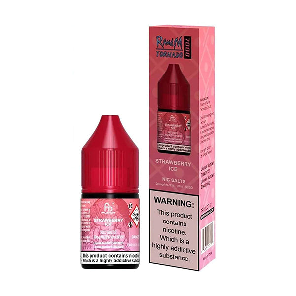 Strawberry Ice by RandM Tornado 7000 Nic Salts