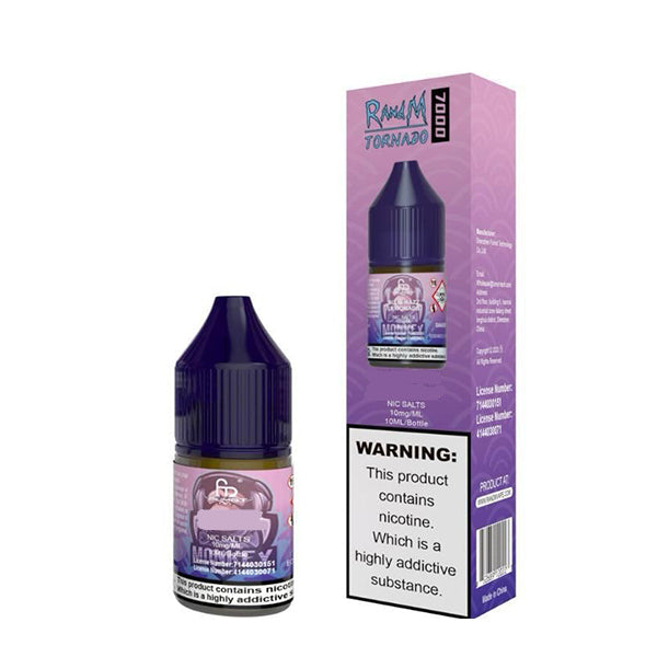 Blueberry on Ice by RandM Tornado 7000 Nic Salts