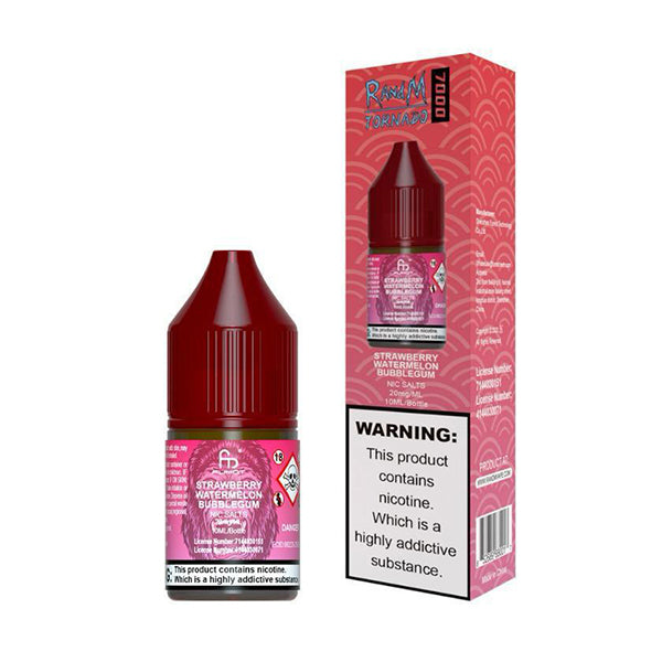 Strawberry Watermelon Bubblegum by RandM Tornado 7000 Nic Salts