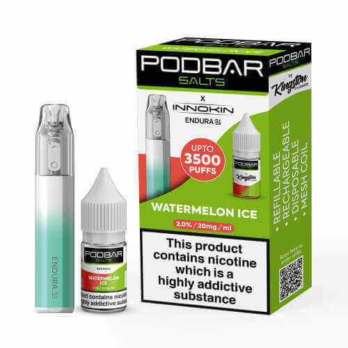 Watermelon Ice by Podbar Salts x Innokin Endura S1 - Twin Pack