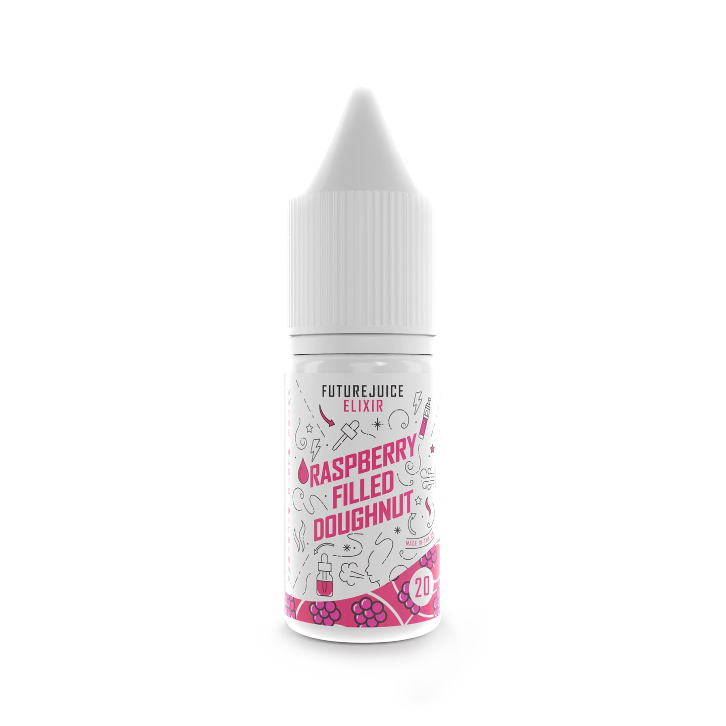 Raspberry Filled Doughnut by Future Juice - Nic Salt